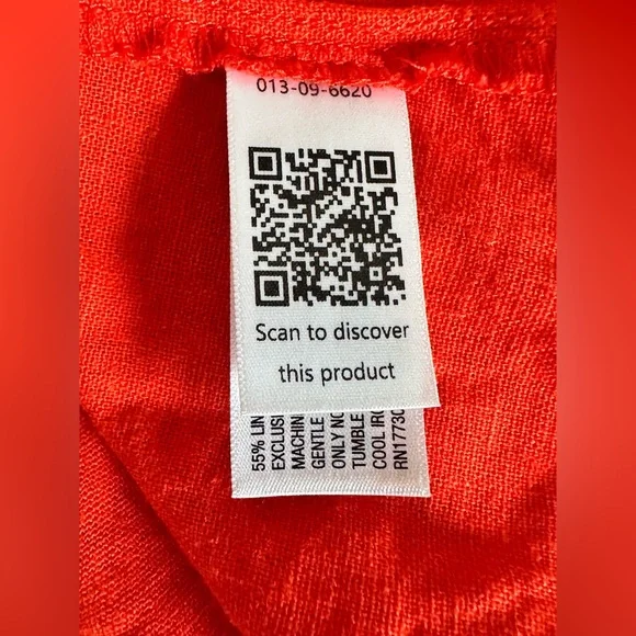 Universal Threads Linen Rayon Mix Orange Smocked Sundress Size L - Picture 8 of 10